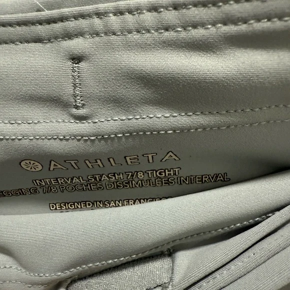 Athleta Interval Stash High Rise 7/8 length Gray Leggings - Picture 5 of 5